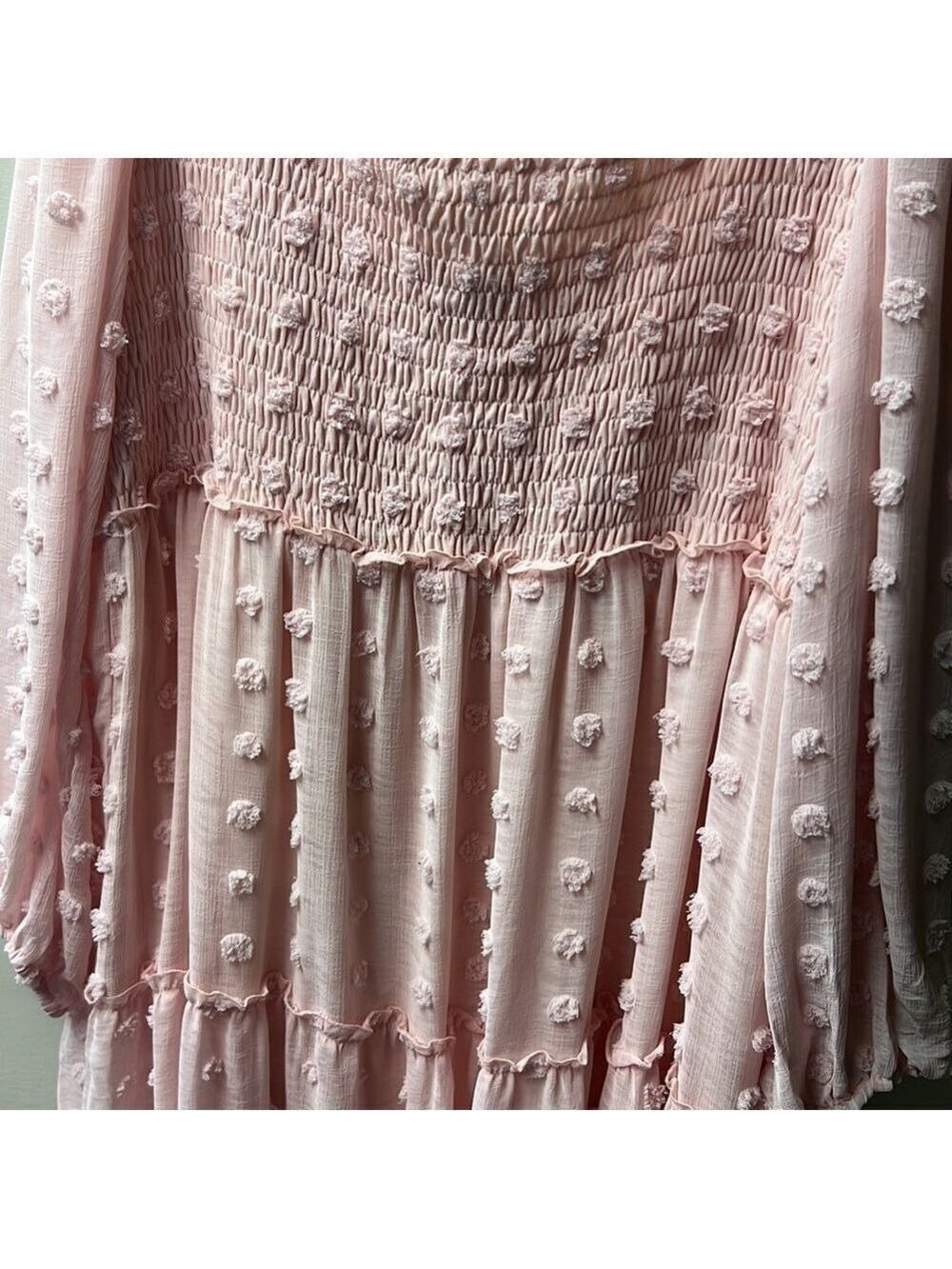 WHITE Birch Woman’s Pink Swiss Dot Dress Size 3x. (S037) - Picture 9 of 12